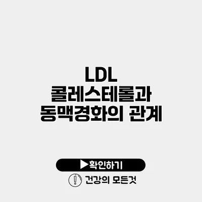 LDL 콜레스테롤과 동맥경화의 관계