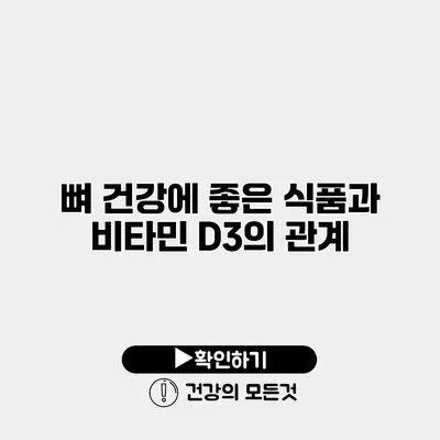 뼈 건강에 좋은 식품과 비타민 D3의 관계