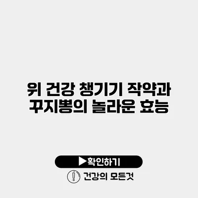위 건강 챙기기 작약과 꾸지뽕의 놀라운 효능