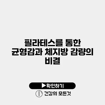 필라테스를 통한 균형감과 체지방 감량의 비결