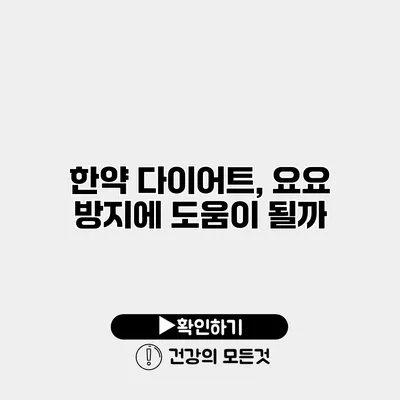 한약 다이어트, 요요 방지에 도움이 될까?
