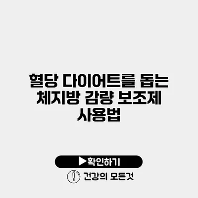 혈당 다이어트를 돕는 체지방 감량 보조제 사용법