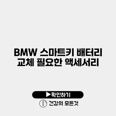 BMW 스마트키 배터리 교체 필요한 액세서리