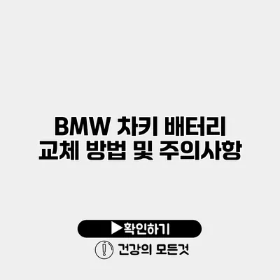 BMW 차키 배터리 교체 방법 및 주의사항