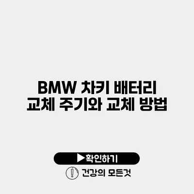 BMW 차키 배터리 교체 주기와 교체 방법