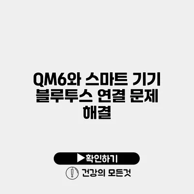 QM6와 스마트 기기 블루투스 연결 문제 해결