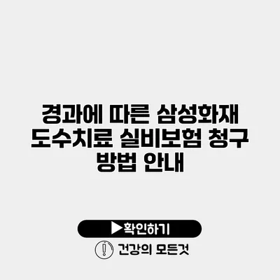 경과에 따른 삼성화재 도수치료 실비보험 청구 방법 안내
