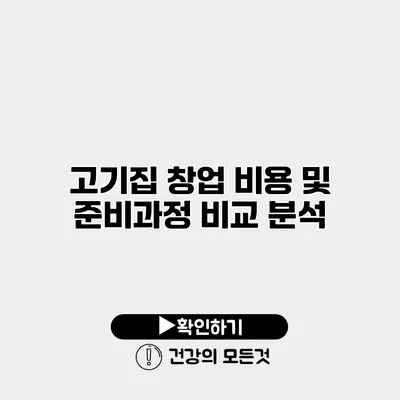 고기집 창업 비용 및 준비과정 비교 분석