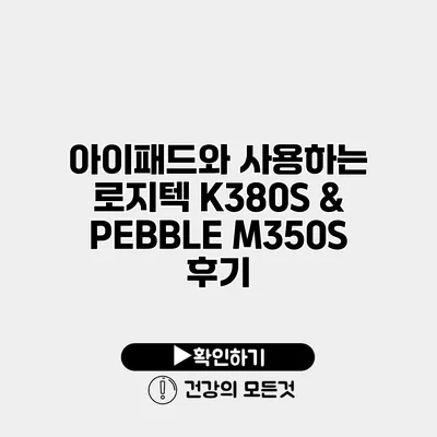 아이패드와 사용하는 로지텍 K380S & PEBBLE M350S 후기