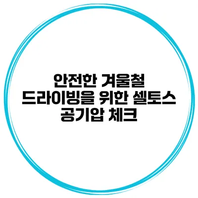 안전한 겨울철 드라이빙을 위한 셀토스 공기압 체크