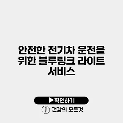 안전한 전기차 운전을 위한 블루링크 라이트 서비스